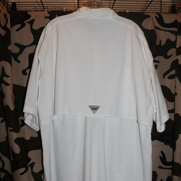 💥HP💥 Mens Columbia white outdoor shirt XXL crisp and clean - Picture 6 of 8